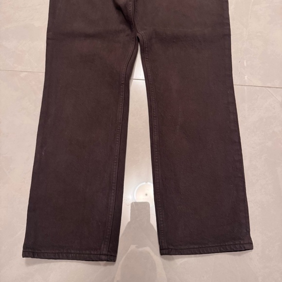 abercrombie and fitch the 90’s straight ultra high rise brown jeans - Picture 4 of 6